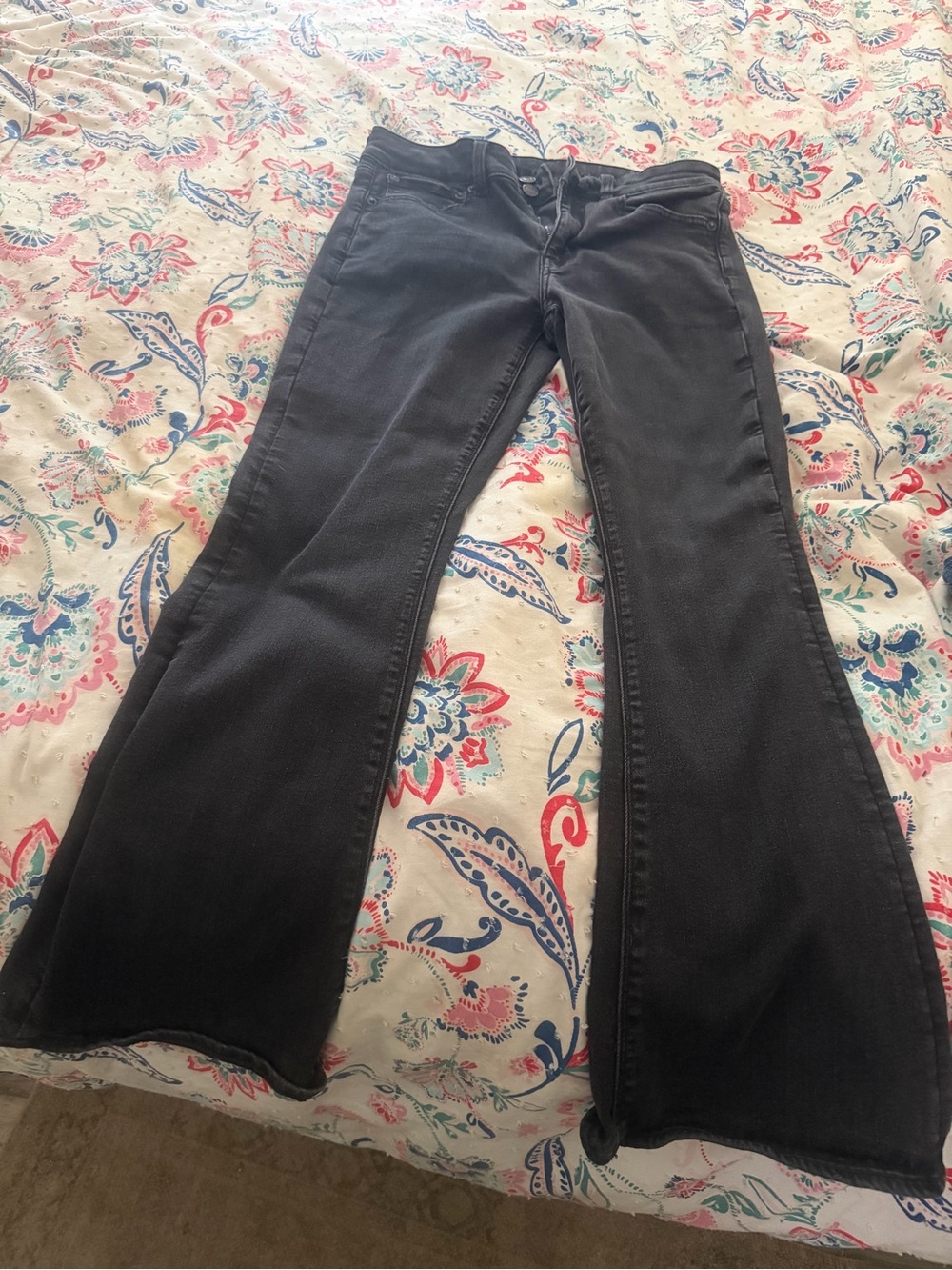 6Short-Women’s High Rise Black Flare Jeans